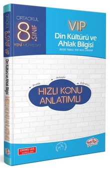 8. Sınıf VIP Din Kültürü ve Ahlak Bilgisi Hızlı Konu Anlatımlı