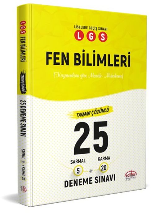 LGS Fen Bilimleri (5 Sarmal + 20 Karma) 25 Deneme Sınavı