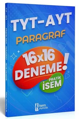 TYT AYT Pratik İsem Kazandıran Paragraf 16x16 Deneme 