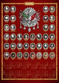 2022 Takvimli Poster - Osmanlı Padişahları