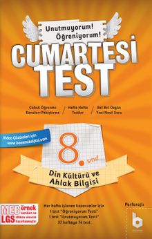 8. Sınıf Cumartesi Test Din Kültürü ve Ahlak Bilgisi 