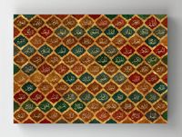 Full Frame Rulo Kanvas - Esmaü'l-hüsna - Yatay Vitray Desen  (FF-KT339)