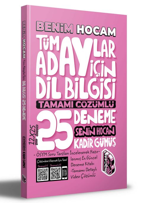 2022 Tüm Adaylar İçin Dil Bilgisi Tamamı Çözümlü 25 Deneme