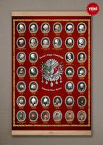 Full Frame Kanvas Poster - Osmanlı Padişahları - Kayın (FFK-011)