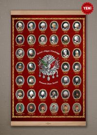 Full Frame Kanvas Poster - Osmanlı Padişahları - Kayın (FFK-011)