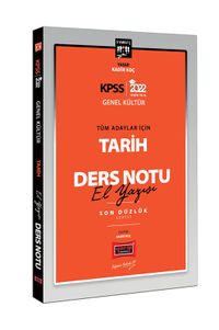 2022 KPSS Genel Kültür Tüm Adaylar İçin Son Düzlük 5 Yargıç Serisi Tarih El Yazısı Ders Notu
