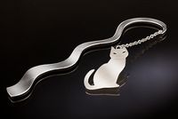 Askılı Kedi (Gümüş Kaplama Ayraç)