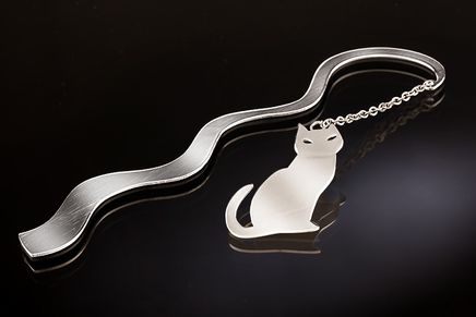 Askılı Kedi (Gümüş Kaplama Ayraç)