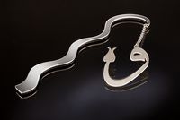 Askılı Vav Laleli (Gümüş Kaplama Ayraç)