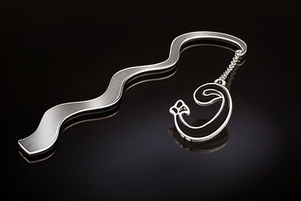 Askılı Vav Mineli (Gümüş Kaplama Ayraç)