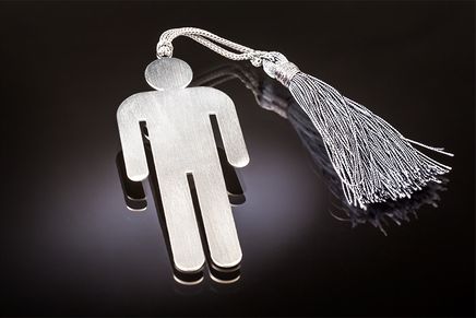 Bay Simge (Gümüş Kaplama Ayraç)