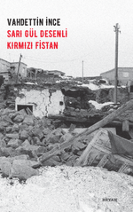 Sarı Gül Desenli Kırmızı Fistan