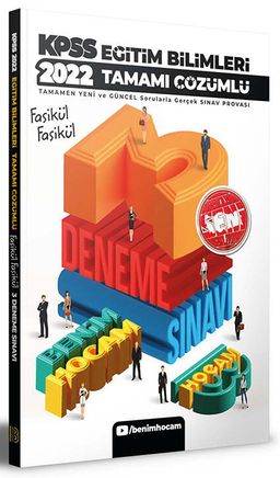 2022 KPSS Eğitim Bilimleri Tamamı Çözümlü 3 Fasikül Deneme 