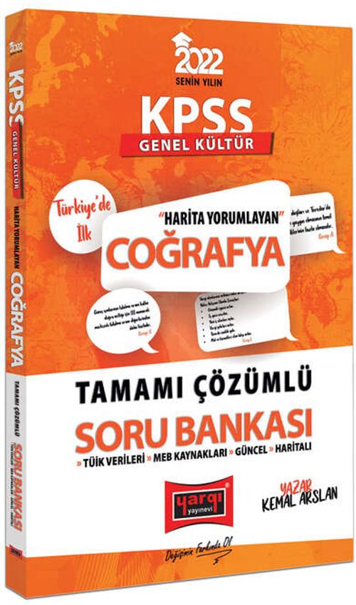 2022 KPSS Harita Yorumlayan Tamamı Çözümlü Coğrafya Soru Bankası