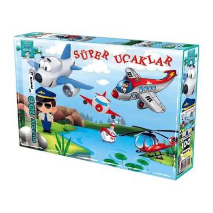  Laço Kids Süper Uçaklar Puzzle 100 Parça(73481)