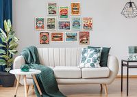 Full Frame Duvar Sanatları - Vintage Tablo Seti 3 (FF-DS296)