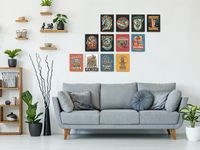 Full Frame Duvar Sanatları - Vintage Tablo Seti 2 (FF-DS295)