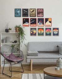 Full Frame Duvar Sanatları - Vintage Tablo Seti 1 (FF-DS294)