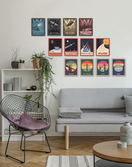 Full Frame Duvar Sanatları - Vintage Tablo Seti 1 (FF-DS294)