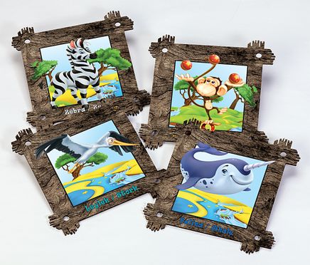 Full Frame Duvar Sanatları - Animal Frame Duvar Yapışkanlı 4 (MDF) (FF-DS308)