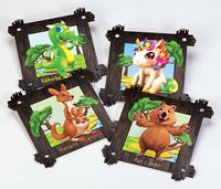 Full Frame Duvar Sanatları - Animal Frame Duvar Yapışkanlı 3 (MDF) (FF-DS307)