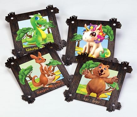 Full Frame Duvar Sanatları - Animal Frame Duvar Yapışkanlı 3 (MDF) (FF-DS307)