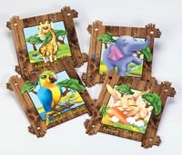 Full Frame Duvar Sanatları - Animal Frame Duvar Yapışkanlı 1 (MDF) (FF-DS305)