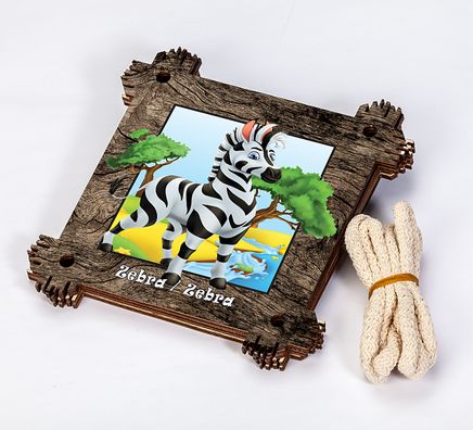 Full Frame Duvar Sanatları - Animal Frame İp Askılı 4 (Kontra) (FF-DS303)