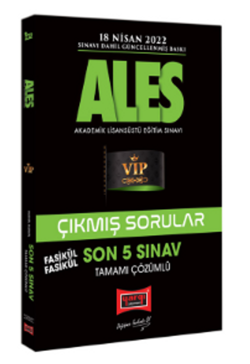 2022 ALES Son 5 Sınav Tamamı Çözümlü Fasikül Fasikül Çıkmış Sorular