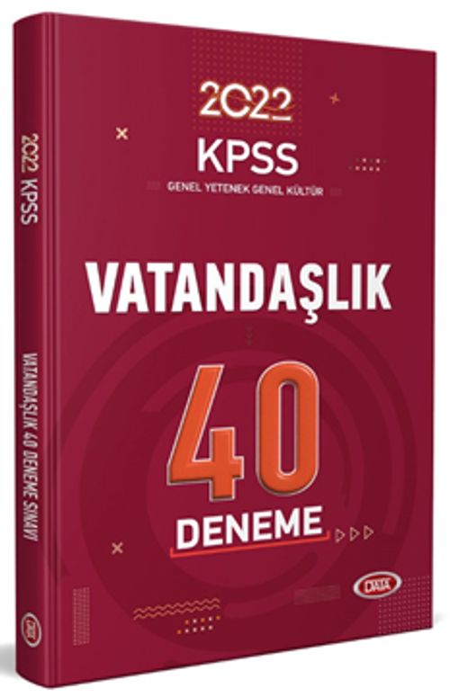 2022 KPSS Vatandaşlık  40 Deneme Sınavı 