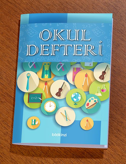 Bookinzi Okul Defteri - 60gr. A5 Tel Dikiş - Çizgisiz Defter Desen 1 