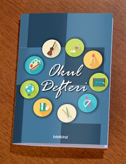 Bookinzi Okul Defteri - 60gr. A5 Tel Dikiş - Çizgisiz Defter Desen 2 