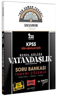 2022 KPSS Asansör Serisi Vatandaşlık Tamamı Çözümlü Soru Bankası