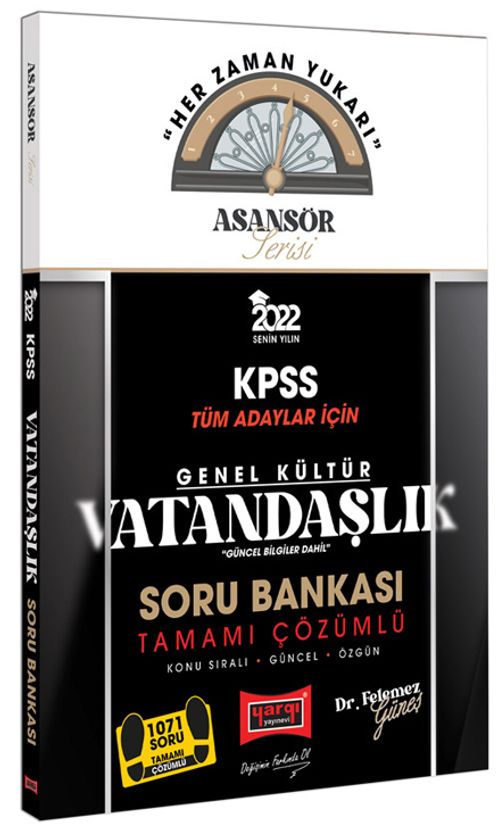 2022 KPSS Asansör Serisi Vatandaşlık Tamamı Çözümlü Soru Bankası