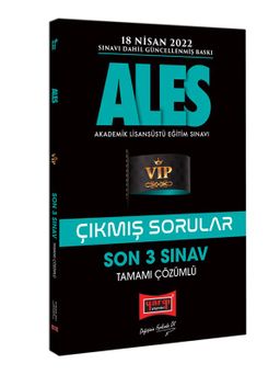 ALES Son 3 Sınav Tamamı Çözümlü Çıkmış Sorular (18 Nisan 2022 Sınavı Dahil)