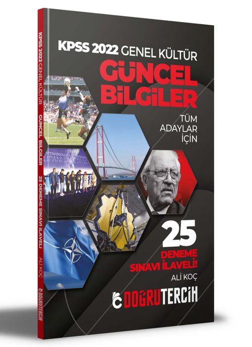 2022 KPSS Genel Kültür Güncel Bilgiler 25 Deneme Sınavı İlaveli 