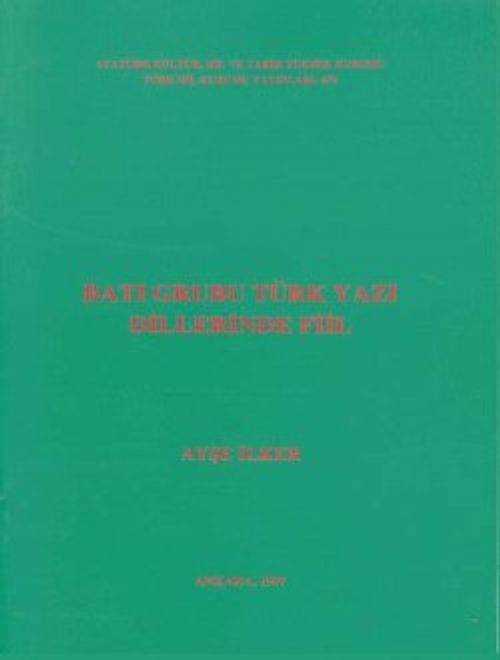Batı Grubu Türk Yazı Dillerinde Fiil
