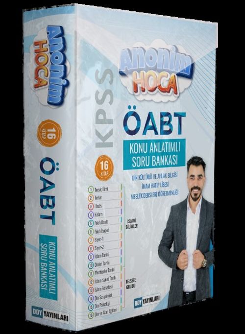 2022 ÖABT Din Kültürü Ve Ahlak Bilgisi Anonim Hoca Konu Anlatımlı Soru Bankası (İslami İlimler ve Felsefe) (16 Fasikül)