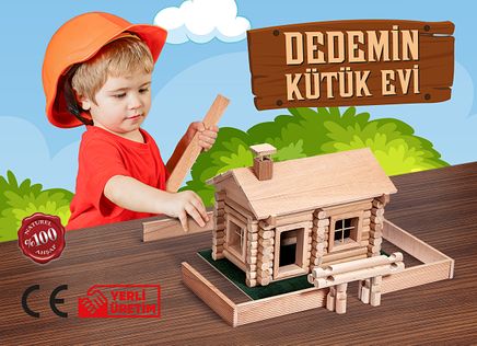 Montessori Ahşap Zeka Oyunları / Dedemin Kütük Evi
