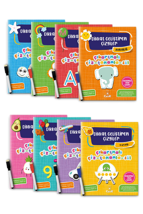 Dikkat Geliştiren Çizgiler Serisi (8 Kitap)