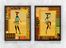 Full Frame Duvar Sanatları - AfrikaObje - Dans Eden Afrikalı Kadınlar - İkili Set(FF-DS210)
