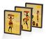 Full Frame Duvar Sanatları - AfrikaObje - Küp Taşıyan Kadınlar 2  - Üçlü  Set (FF-DS209)</span>