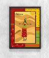 Full Frame Duvar Sanatları - AfrikaObje - Etnik Elbiseli Kadın 2 - Tekli Set (FF-DS215)