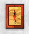 Full Frame Duvar Sanatları - AfrikaObje - Etnik Elbiseli Kadın - Tekli Set (FF-DS214)