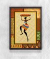 Full Frame Duvar Sanatları - AfrikaObje - Dans Eden Afrikalı Kadın - Tekli Set (FF-DS211)