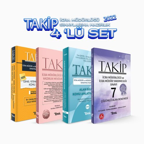 Takip İcra Müdürlüğü ve İcra Müdür Yardımcılığı  Konu Seti+Deneme (4 Kitap)