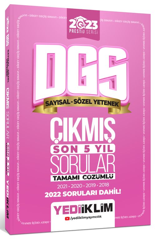 2023 Prestij Serisi DGS Tamamı Çözümlü Son 5 Yıl Çıkmış Sorular 