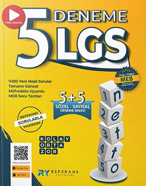 LGS Netto Tamamı Video Çözümlü 5 Fasikül Genel Deneme Seti Kolay-Orta-Zor 