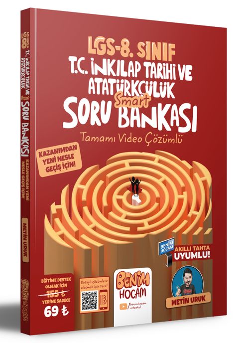 2023 LGS 8.Sınıf T.C. İnkılap Tarihi ve Atatürkçülük Smart Tamamı Video Çözümlü Soru Bankası 