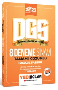 2023 DGS Prestij Serisi Tamamı Çözümlü 8 Fasikül Deneme